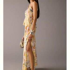 Mandira Wirk One-Shoulder Printed Dress Size Medium